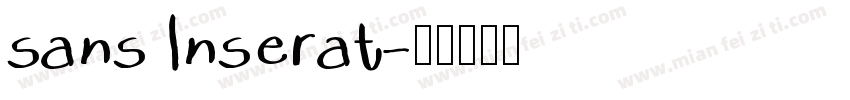 sans lnserat字体转换